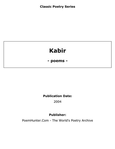 PDF Kabir Poems DOKUMEN TIPS