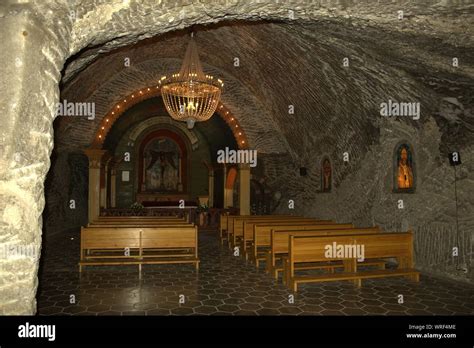 Hand-carved Chapel in salt mine Krakow Stock Photo - Alamy