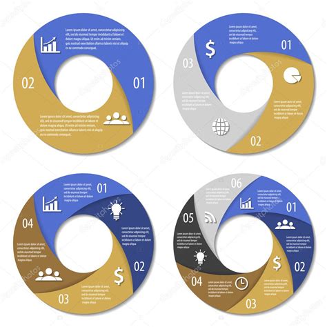 Set Of Round Infographic Diagram Stock Vector Image By Sergeyyyyy