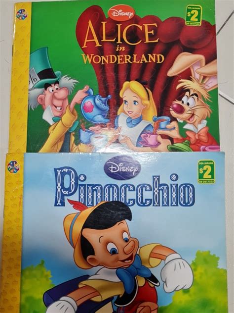 Disney classic (Alice in Wonderland & Pinocchio), Hobbies & Toys, Books ...