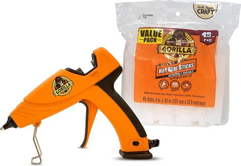 Gorilla Dual Temp Full Size Hot Glue Gun Kit With 45 Hot Glue Sticks Everything Else