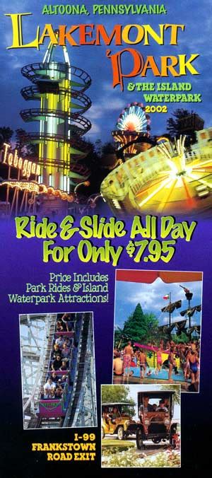 Theme Park Brochures Lakemont Park Brochure 2002 | ThemeParkBrochures.net