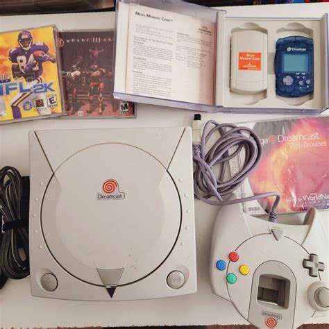 Sega Dreamcast Bundle W Controller Mega Memory Card 3 Games Tested