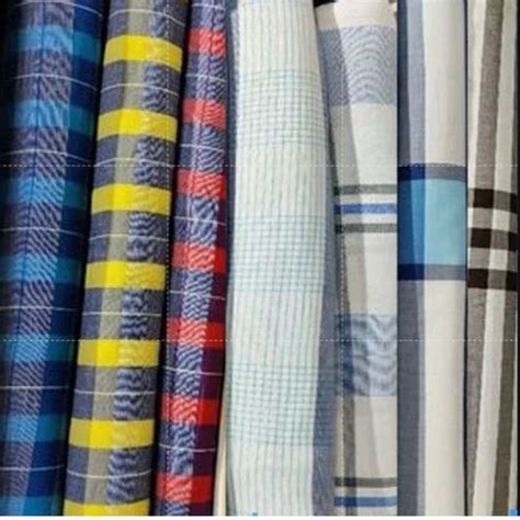 Sitaram S Linen Yarn Dyed Check Fabric GSM 100 150 At Rs 125 Meter In