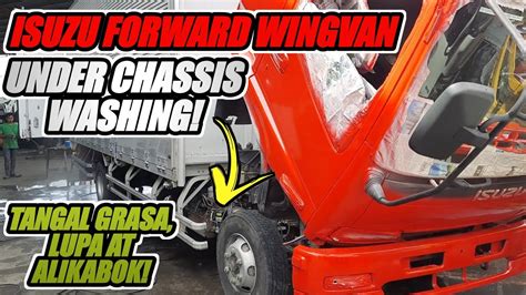 Under Chassis Washing Isuzu Forward Wingvan Under Recondition Youtube