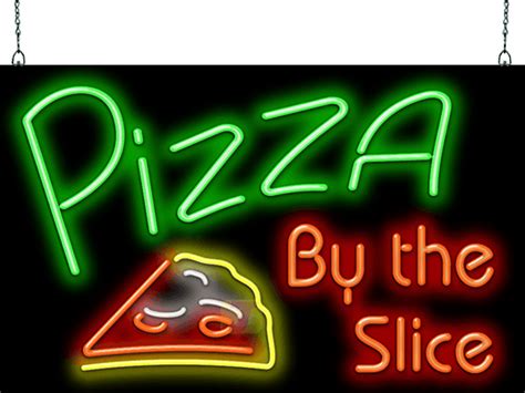 Pizza By The Slice Neon Sign Neon Signs Pizza Slice Pizza