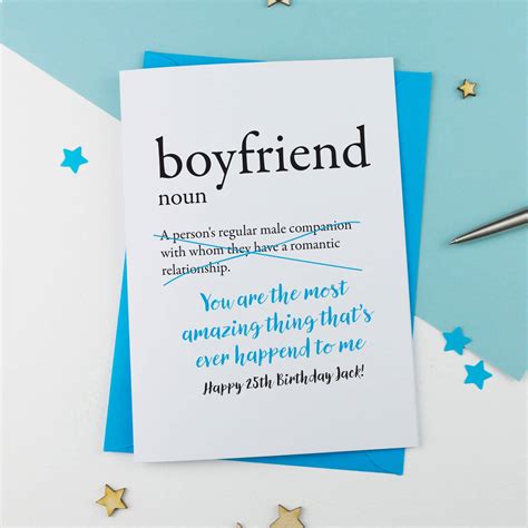 Boyfriend Birthday Card Beautiful Handmade Birthday Card For