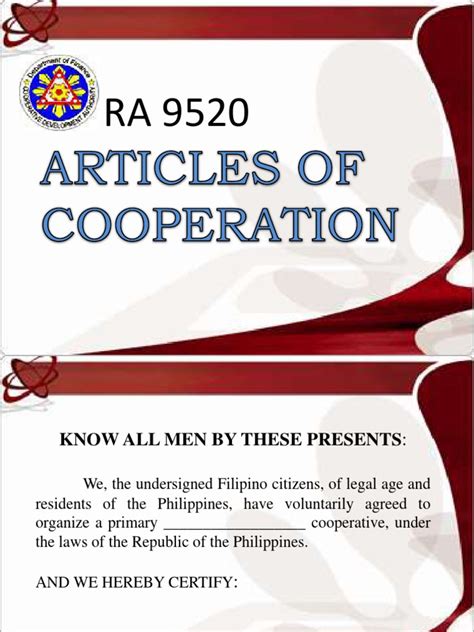 Articles Of Cooperation Pdf Cooperative Wealth