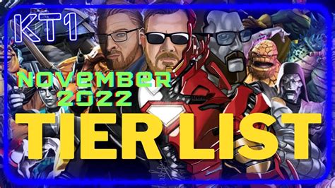 November 2022 Updated Tier List Mcoc Champion Ranking Youtube