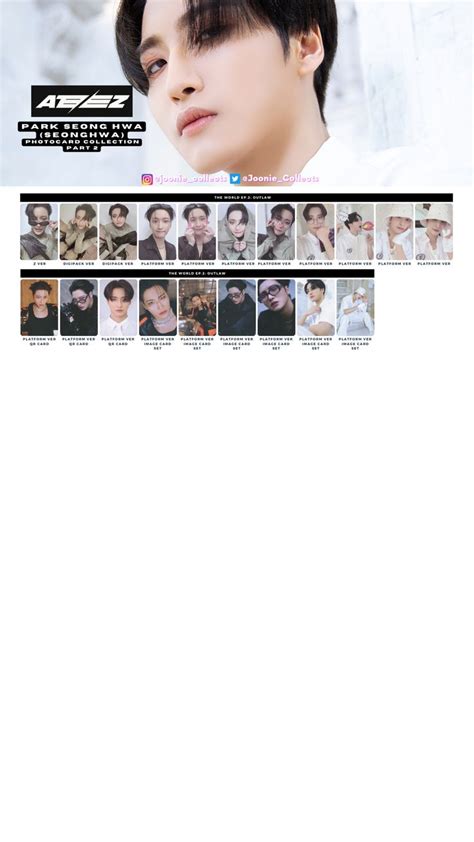 Seonghwa Template Part Photocard Templates Photo Cards