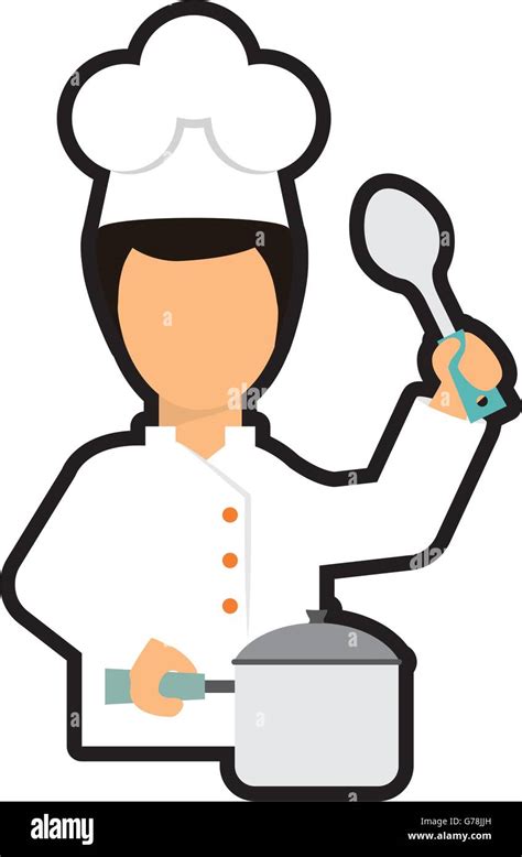 Chef Cartoon Icon Cooking And Menu Design Vector Graphic Stock Vector