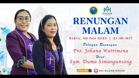 Renungan Malam Minggu Advent Pertama Sabtu Desember