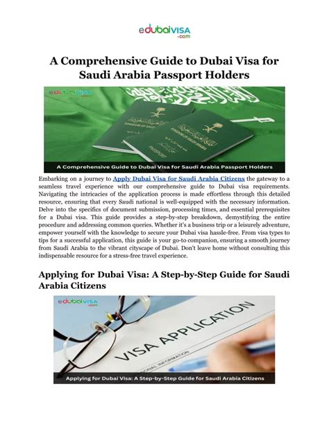 PPT A Comprehensive Guide To Dubai Visa For Saudi Arabia Passport