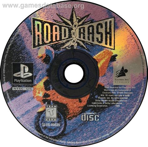 Road Rash Sony Playstation Artwork Disc