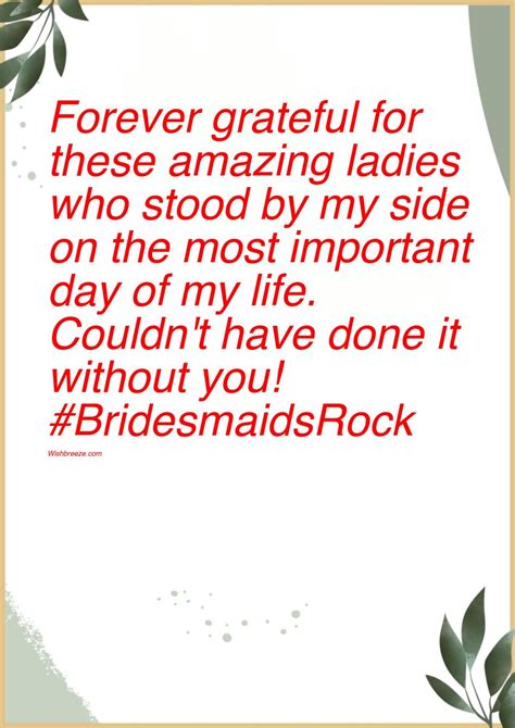 50 Thank You Messages Wishes And Captions For Bridesmaids Wishbreeze