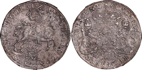 Pays Bas Coin United Netherlands Ducaton Silver Rider 1742