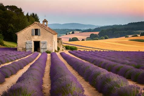 Premium AI Image | Lavender fields in the french countryside