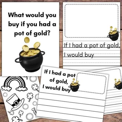 If I Had A Pot Of Gold Writing Activity For St Patrick S Day Party Center