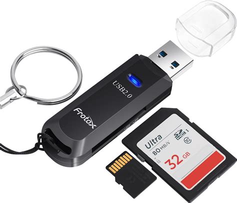 Lecteur Carte SD Frotox Adaptateur USB Vers Carte SD Micro SD Portable