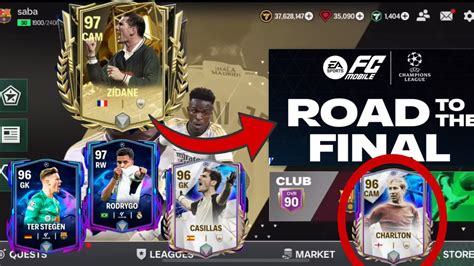 OMG NEW UCL RTTF EVENT 97 ZIDANE AND 96 CHARLTON FC MOBILE 24 UCL