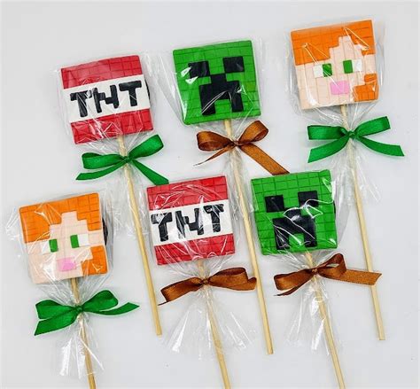 Pirulito Minecraft - Conqualitá Cestas e Presentes - Pirulito de chocolate Minecraft ...