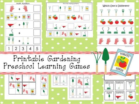 30 Printable Gardening Daycare Learning Games Made By Teachers