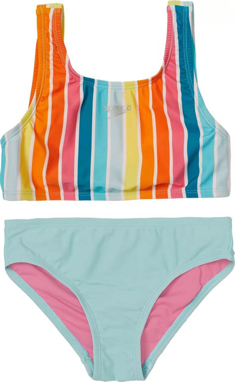 Speedo Girls Logo Elastic Bikini Set Hamilton Place