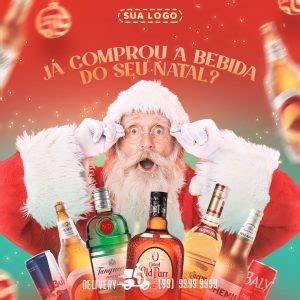 Já Comprou A Bebida Do Seu Natal Social Media PSD Editável download