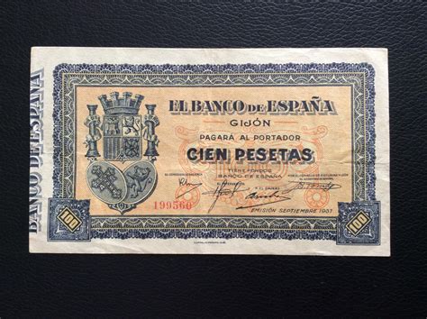 100 PESETAS 1937 BANCO DE ESPAÑA GIJÓN 25 00