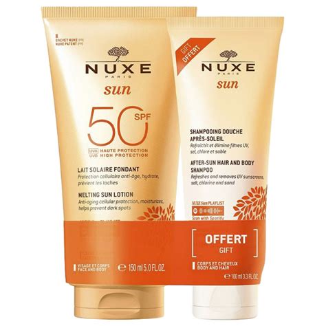 Nuxe Sun Lait Fondant Tres Haute Protection Spf Ml Shampooing