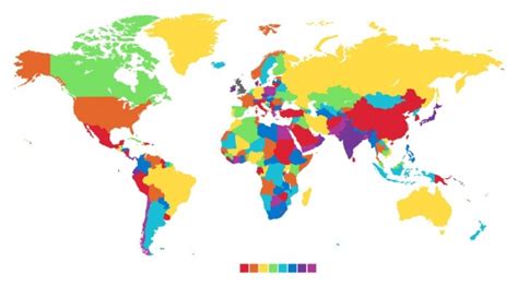 Mapamundi con colores - Imagui