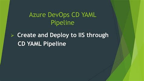 AzureDevOps Deployment CD YAML CD Pipeline To Deploy Dotnet Core