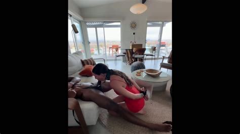 SLUTTY BRUNETTE IS A SEX SLAVE FOR A BIG BLACK COCK COLLARED LEASHED