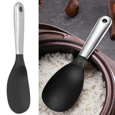 Fdit Rice Serving Spoon,Non‑Stick Rice Spoon,Stainless Steel Silicone ...