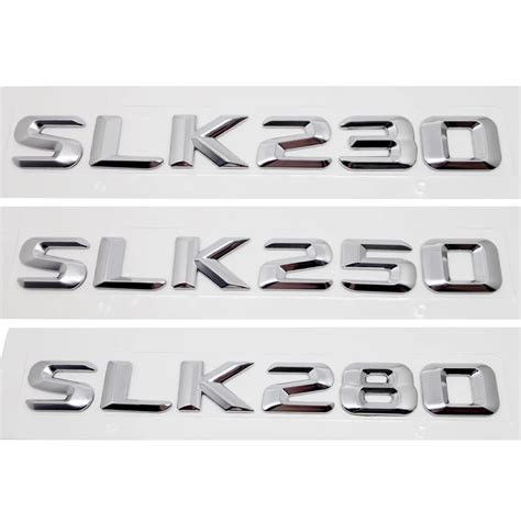 Car Rear Trunk Number Letters Badge Emblem Decal For Mercedes Benz Slk