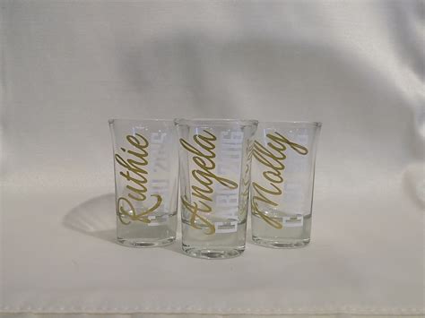 Sale Personalized Shot Glasses Bachelorette Shot Glass Etsy