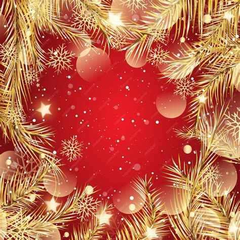 Red And Gold Christmas Background