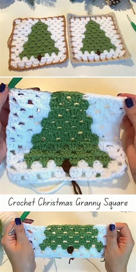 Crochet Easy Christmas Granny Squares Crocheted World