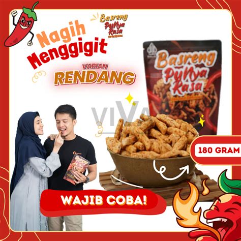 Jual Basreng Punya Rasa Cemilan Viral Rasa Rendang Baso Goreng Stick