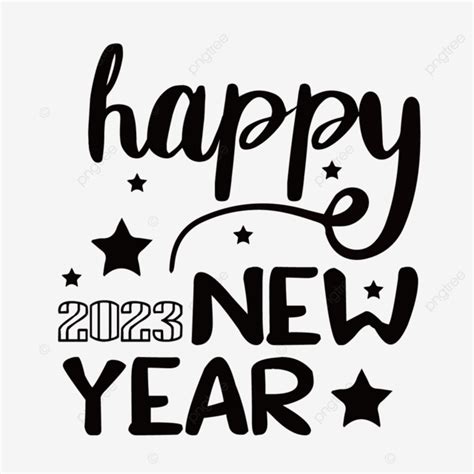 2023 New Year Font Lines, New Year Font, 2023, New Year PNG and Vector with Transparent ...