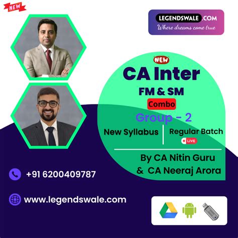 Ca Inter New Syllabus Combo Fm Sm Regular Batch By Ca Nitin Guru Ca