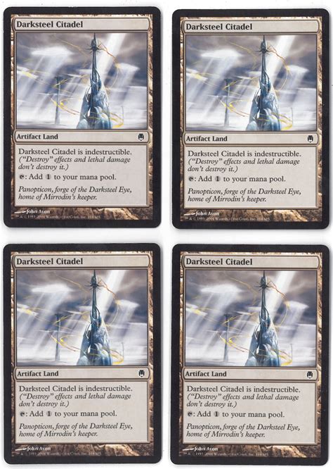 Magic the Gathering Darksteel Single PLAYSET Darksteel Citadel X4 ...