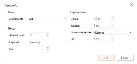 Alterar alinhamento de texto recuo e espaçamento no PowerPoint