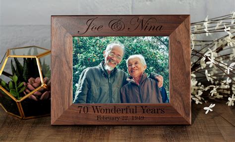 70th Anniversary Picture Frame Custom Picture Frame Etsy