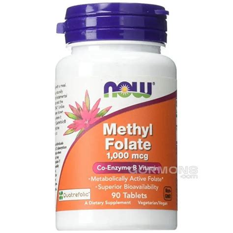 Вітаміни NOW Foods Methyl Folate 1000mcg 90 tabs. Нет в наличии