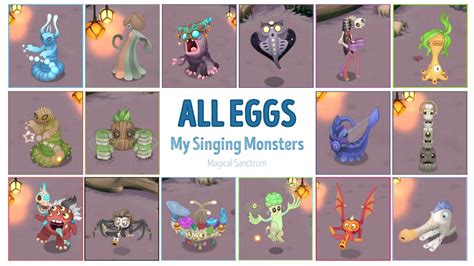 All Eggs My Singing Monsters Magical Sanctum Sound And Animation