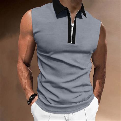 GZWYHT Mens Polo Shirts Mens Shirts Men S Solid Color Matching Lapel