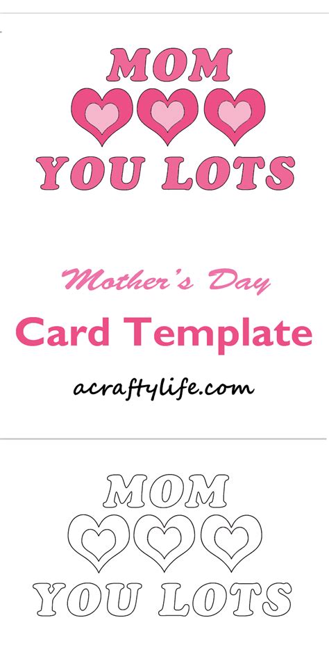 Mother's Day Card For Preschool Printable - A Crafty Life