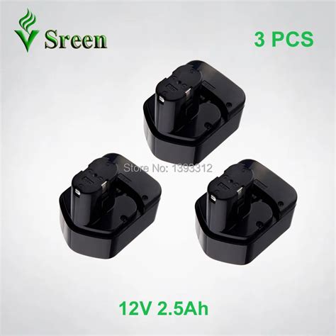 3PCS 12V NI MH 2500mAh Power Tool Rechargeable Battery Packs