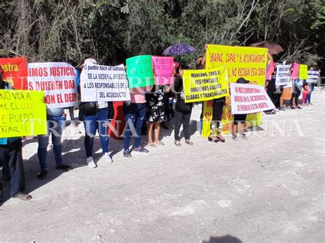 Pobladores se manifiestan por falta de agua en la inauguración del